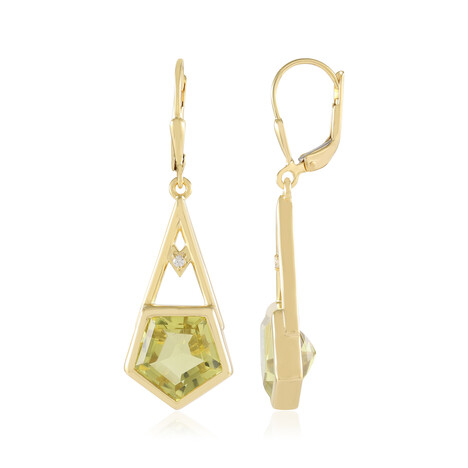 Orecchini in argento con Quarzo Limone