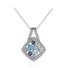 Collier en argent et Topaze bleu Suisse