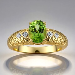Anello in oro con Peridoto Wagogo