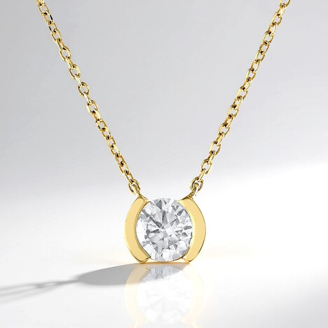 Collana in oro con Diamante I3 (H) (de Melo Gold)