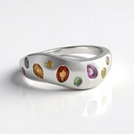Anello in argento con Zaffiro Rosa del Mozambico