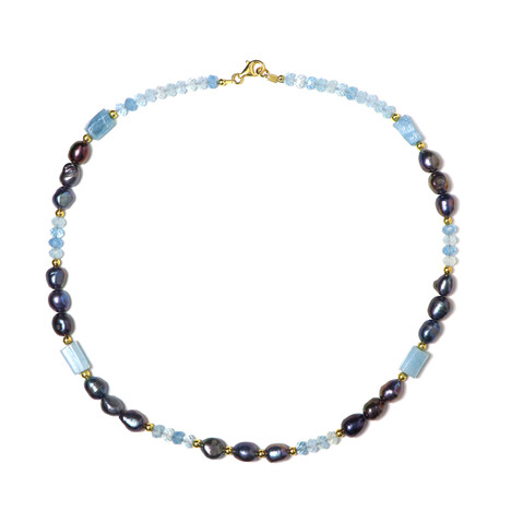 Edelstein-Silberhalskette