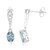 Zilveren oorbellen met Santa Maria-aquamarijnstenen