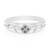 Anillo en plata con Diamante verde esmeralda