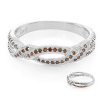 Fancy-Diamant-Silberring