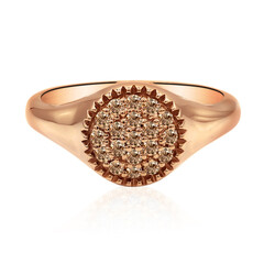 Gouden ring met SI1 Argyle Rose De France Diamanten