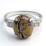Bague en argent et Jaspe dendritique de Sonora