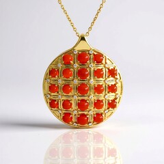 Collana in argento con Corniola (KM by Juwelo)