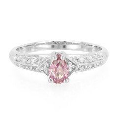 Anillo en plata con Zafiro Padparadscha