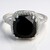 Anello in argento con Ossidiana Fiocco di Neve