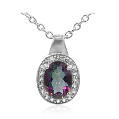 Collana in argento con Quarzo Mistico