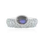 Bague en argent et Labradorite bleue de Maniry (KM by Juwelo)