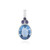 Colgante en oro con Fluorita azul (KM by Juwelo)