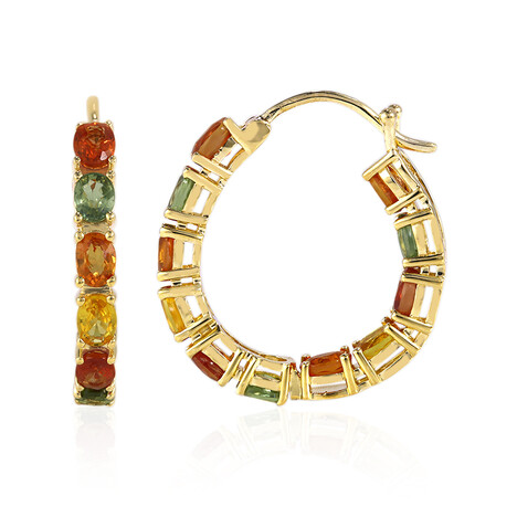 Saphir-Silberohrringe