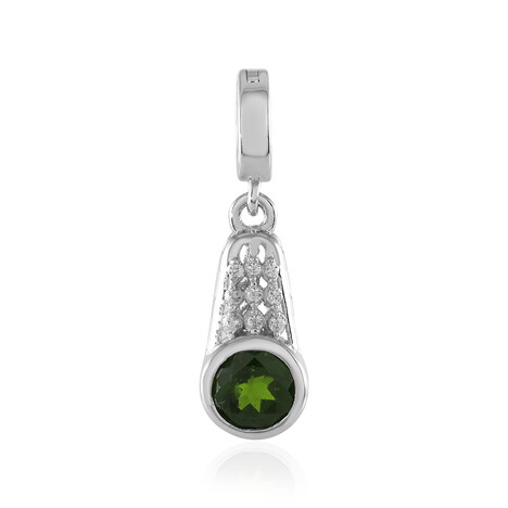 Russischer Diopsid-Silberanhänger