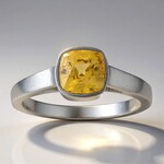 Anello in argento con Zircone Giallo