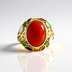 Anello in argento con Corniola (Adela Silber)