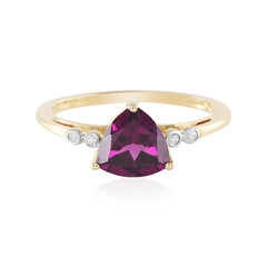 Anello in oro con Granato Magenta