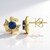 Orecchini in oro con Zaffiro Blu di Tuléar (de Melo Gold)