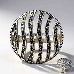Anello in argento con Marcassite (Annette classic)