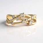 Anello in oro con Diamante Cioccolato I2 (SUHANA)
