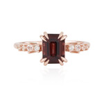 Anillo en plata con Zircón rosado (Adela Silber)