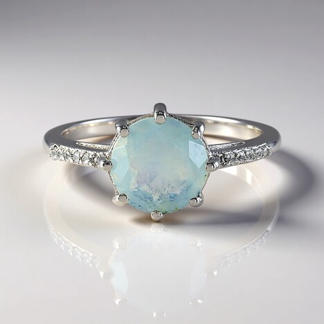 Anello in argento con Opale Paraiba