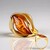 Anello in argento con Ambra Baltica Cognac (dagen)