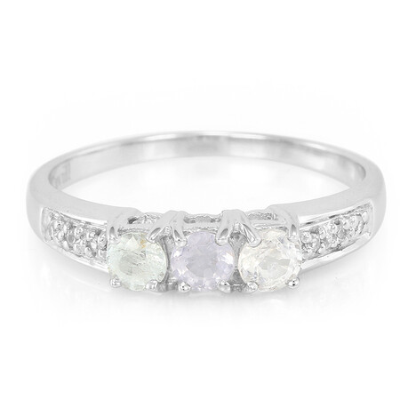 Anillo en plata con Turmalina cuprífera