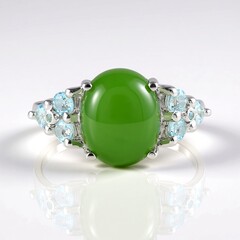 Anello in argento con Giada Canadese