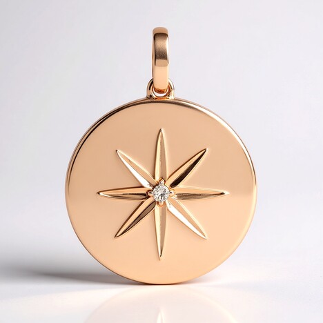 Ciondolo in argento con Diamante Argyle Rose de France I1 (Annette)