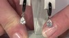 Pendientes en plata con Topacio blanco