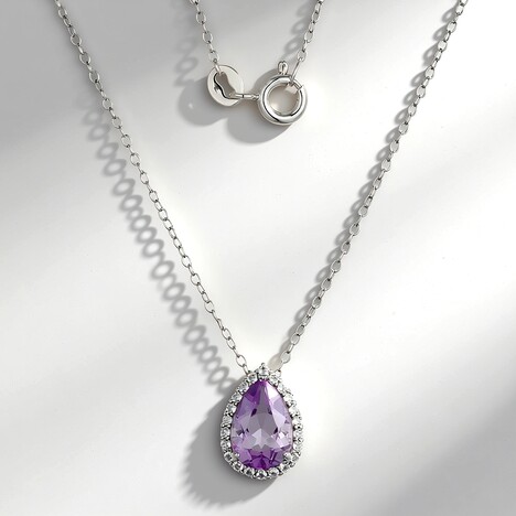 Collana in argento con Ametista Rose de France