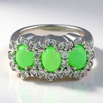 Anello in argento con Crisoprasio Imperiale