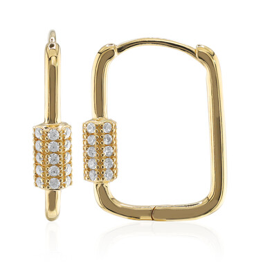Boucles d'oreilles en argent et Zircon (M de Luca)