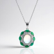 Collier en argent et Opale Welo