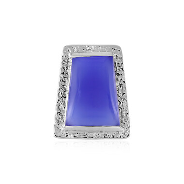 Blauer Chalzedon-Silberanhänger (MONOSONO COLLECTION)
