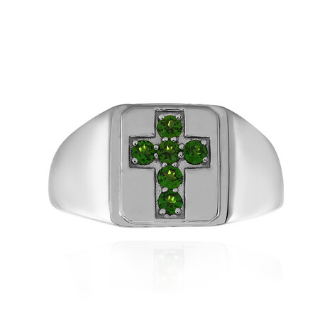 Russischer Diopsid-Silberring