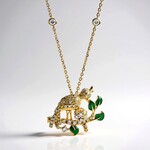 Gouden halsketting met SI2 Fancy Diamanten (CIRARI)