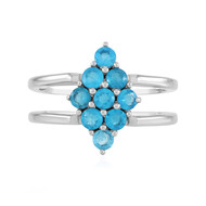 Neonblauer Apatit-Silberring