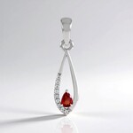 Ciondolo in argento con Rubino Tanzania (de Melo Essence)