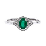 10K AAA Zambian Emerald Gold Ring