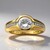 Anello in oro con Quarzo Herkimer (Amanda Adkins)
