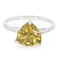 Anello in argento con Quarzo Champagne