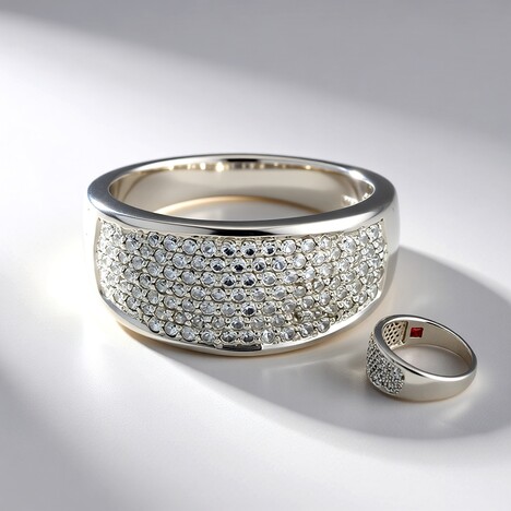 Anello in argento con Topazi Bianchi (Marina's Secret)