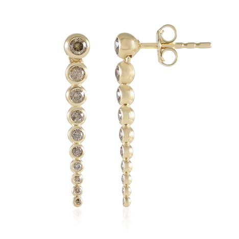 Orecchini in oro con Diamante Champagne I2 (de Melo Gold)