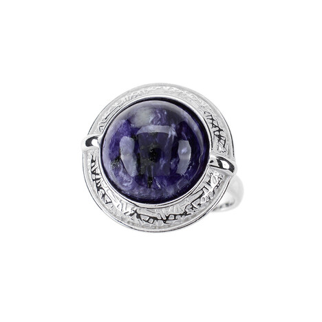 Anillo en plata con Charoita (dagen)