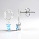 Orecchini in argento con Acquamarina Brasiliana