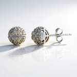 Pendientes en plata con Diamante champán I2 (Ornaments by de Melo)