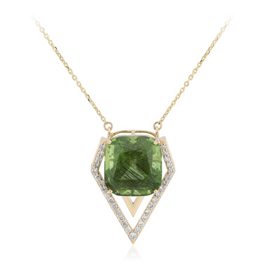 Ludwigit-Peridot-Goldcollier (de Melo)